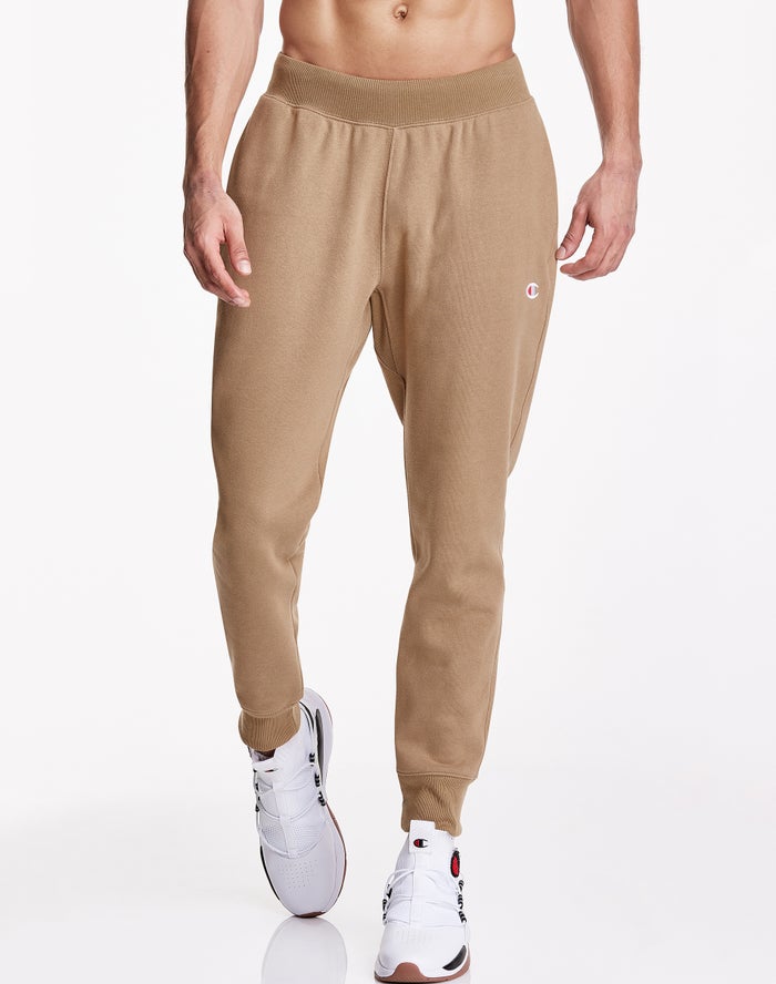 Champion Mens Joggers NZ - Reverse Weave Khaki ( 7435-BCQLR )